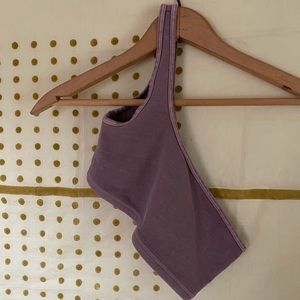 Artizia TNA one shoulder bra top, purple, M